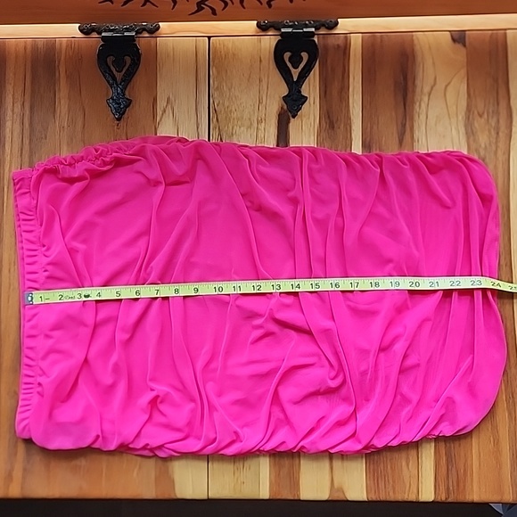 NWOT House of Harlow 1960 hot pink one shoulder 2 piece set size M mesh - Picture 15 of 17